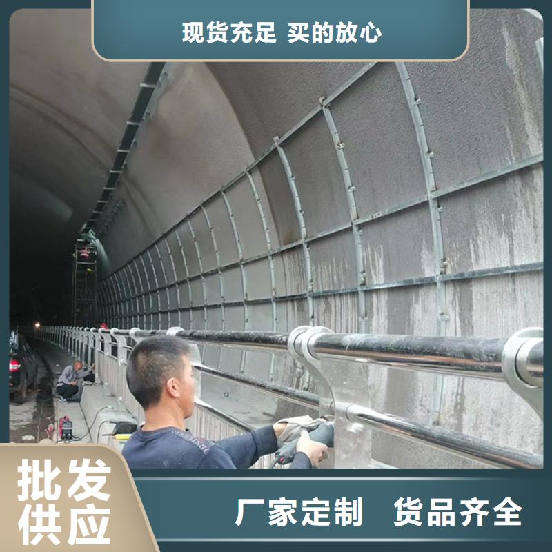 304不锈钢灯光栏杆自有稳固结实不锈钢河道护栏